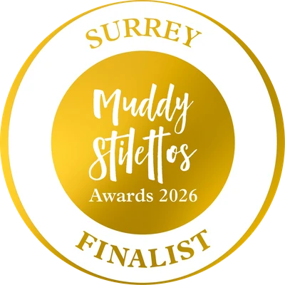 Muddy Stilettos Surrey Awards 2026 Finalist badge