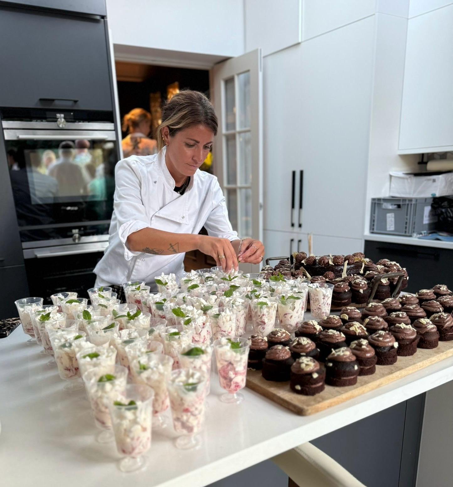 Chef Lauren preparing catering